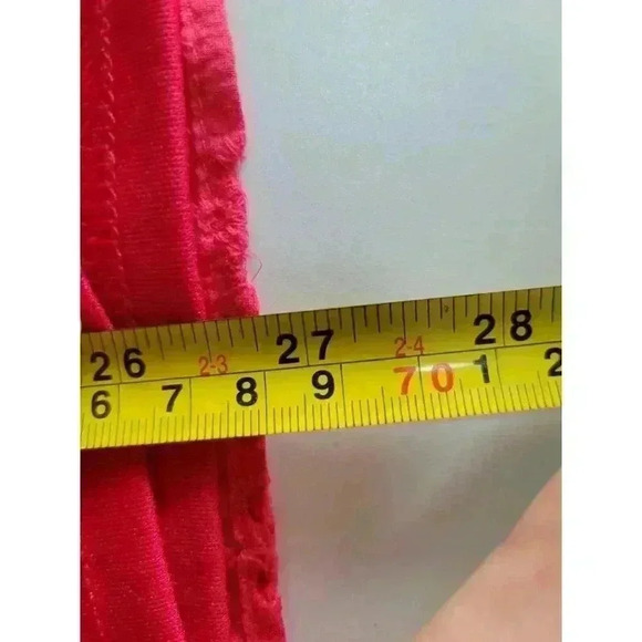 Lulus Summer Red Eyelet Lace Mini Dress Keyhole Adjustable Straps L - Picture 6 of 6